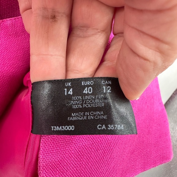 PLANET 12 Linen large button Scandi girl timeless effortless Lagonlook blazer - Picture 7 of 10